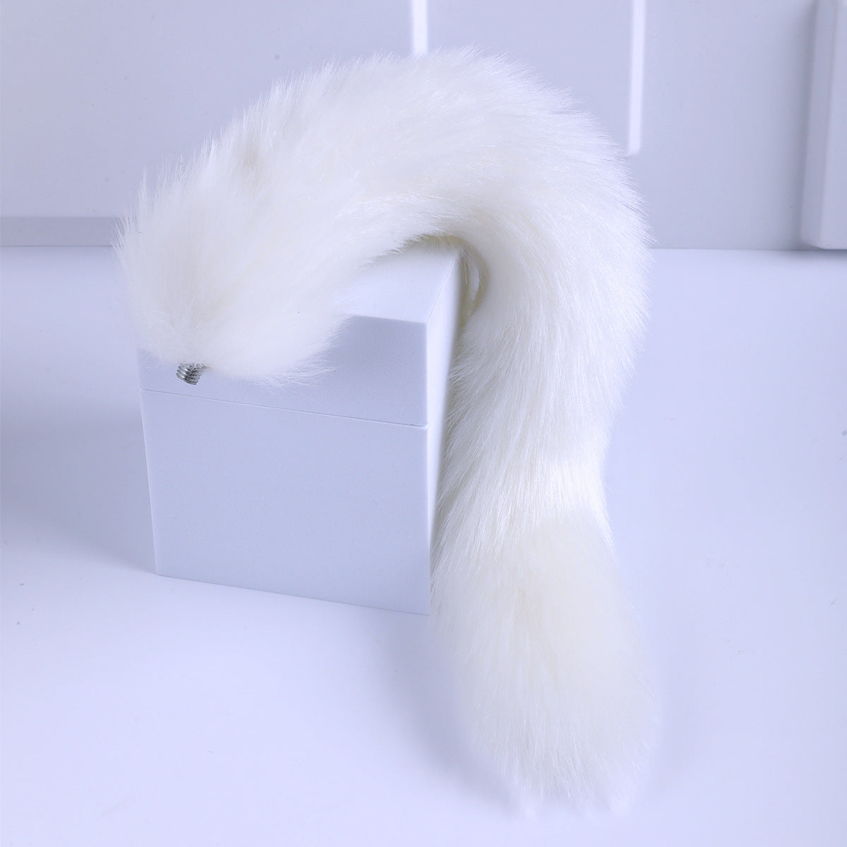 Image of sm sex detachable tail butt plug metal fox backyard anal toy passionate sex aid sex toys - White removable tail - toys